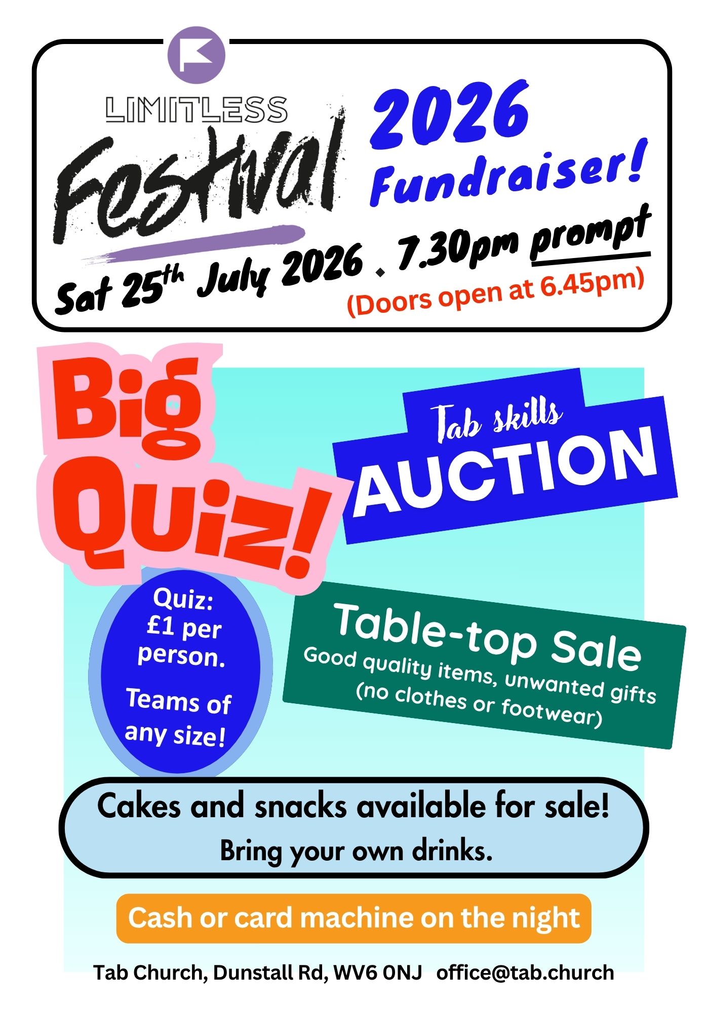 Fundraising Quiz & Auction: 'Limitless' camp